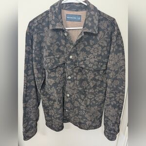 Abercrombie & Fitch Corduroy Floral Shirt Jacket